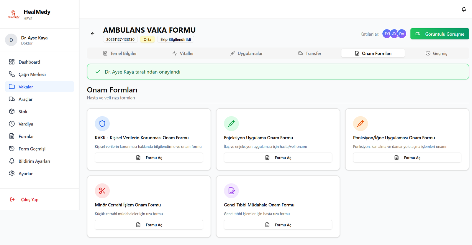Vaka İçi Onam Formları